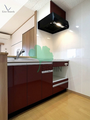 【キッチン】 | ロイヤルリバービュー | シンプルな清潔感のあるキッチンです！