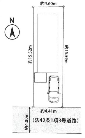 八王子市　散田町　新築一戸建て　１期の区画図|～南4ｍ道路に面しています～