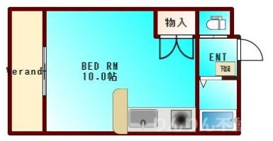 【間取り】 | メゾンオレンジ3A.B