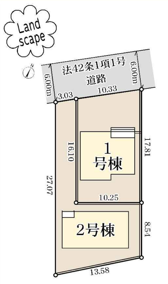 横浜市磯子区洋光台3丁目 新築戸建て【仲介手数料無料】の区画図