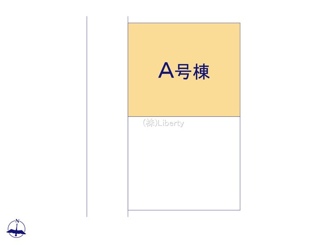 水戸市大塚町1905番　新築戸建　A号棟の区画図