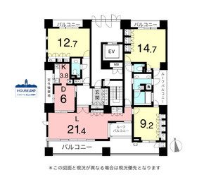 ペット可＆最上階！ヴィークステージ茶屋ヶ坂スカイレジデンスの間取り|専有面積162.40㎡、最上階19階、３LDKの間取りです。