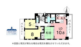 駅近！ペット可！コンセール丸の内の間取り|専有面積75.26㎡、3LDK、ペット相談可(細則あり)の間取りです。2面バルコニーで通風良好
