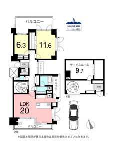 R7年5月リフォーム完了予定！D'グランセ八事御幸山の間取り|専有面積138.72㎡、戸建感覚のメゾネット仕様のお部屋です！
