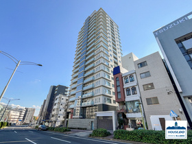 ◆プラウドタワー覚王山◆ペット可！駅近＆高層階1LDK物件！の外観|北西側から撮影したマンション建物の外観写真です