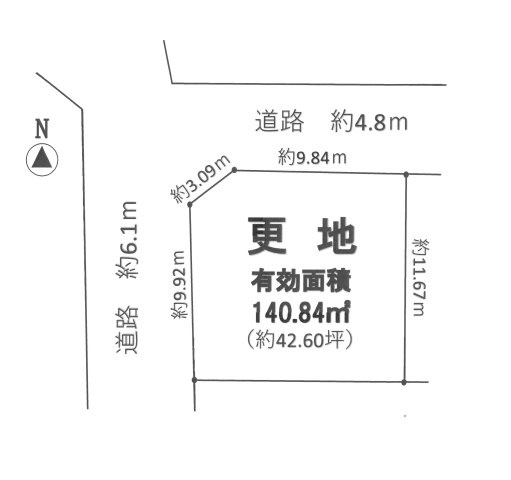 高槻市芝生町２丁目売土地の土地図