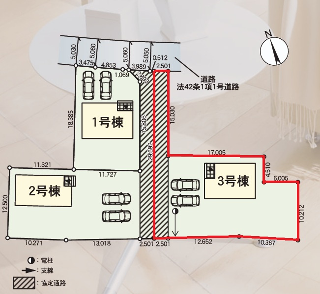 Cradlegarden　 常陸大宮市野中町　第8　3の前面道路含む現地写真|並列駐車可能。同メーカー完成物件の内覧、気になる他の物件と合わせての現地ご案内も可能です。HPから、またお電話でも、お気軽にお問い合わせください。

