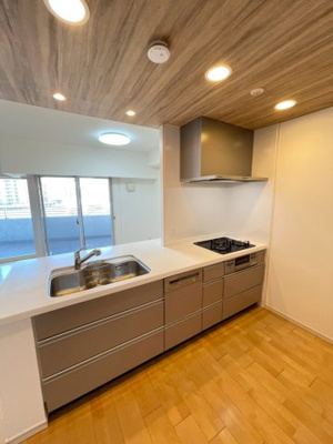 【キッチン】 | なかもずアイランズ | 天井張り替え、レンジフード、コンロ新調