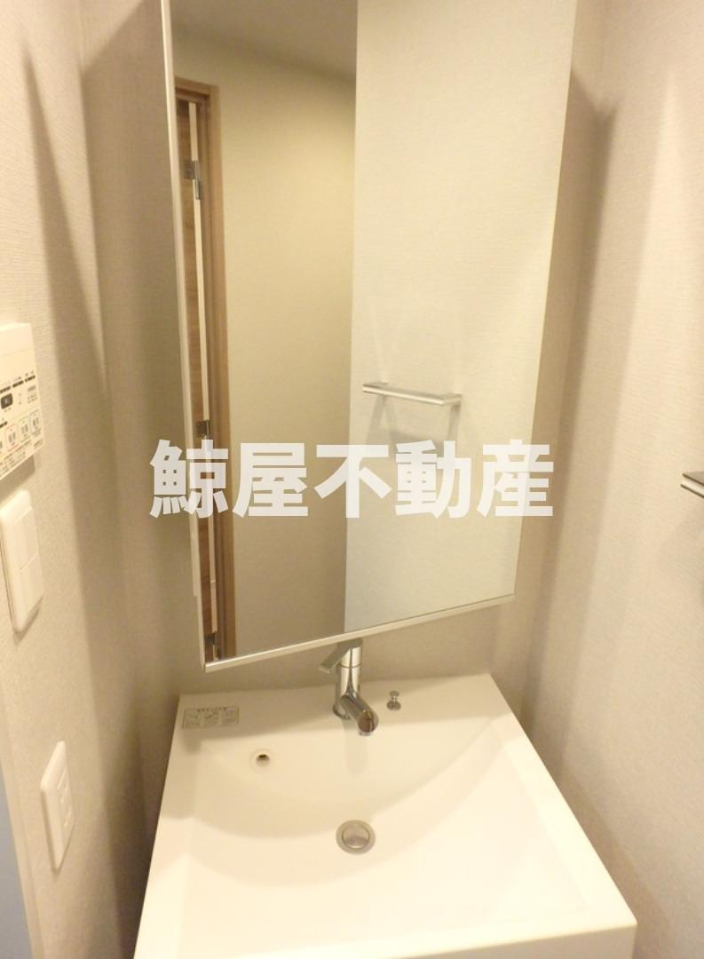 Dimus勝どきの洗面所|脱衣スペースもあります
