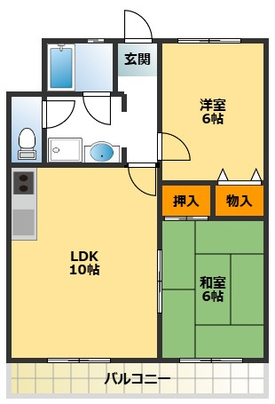 ガーデンロイヤルA棟の間取り