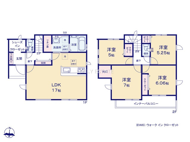 草加市稲荷4丁目 新築分譲住宅 全2棟 2号棟
