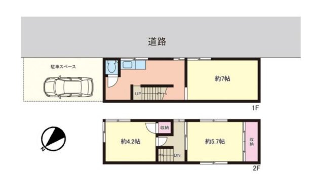 大阪市旭区1棟売り事務所「守口駅徒歩8分」「空家」「大規模修繕済」の間取り