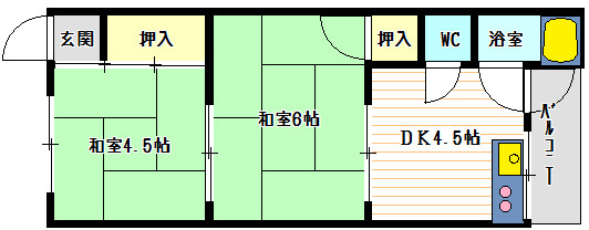 第1松雅荘の間取り