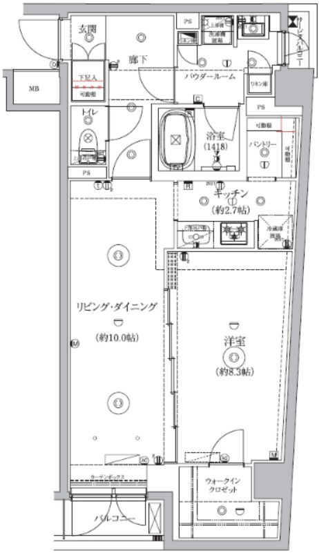 GENOVIA北池袋skygardenの間取り