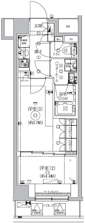 GENOVIA北池袋skygardenの間取り