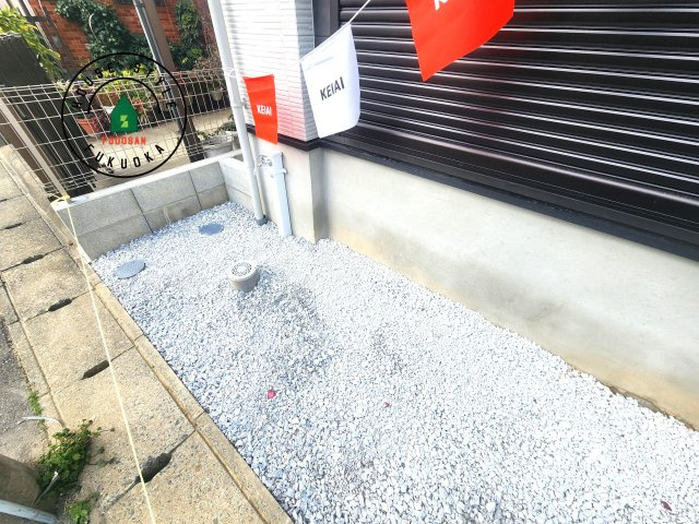 糸島市潤1丁目第2-1棟（1号棟）　の庭|お庭で自由な時間を過ごせます。