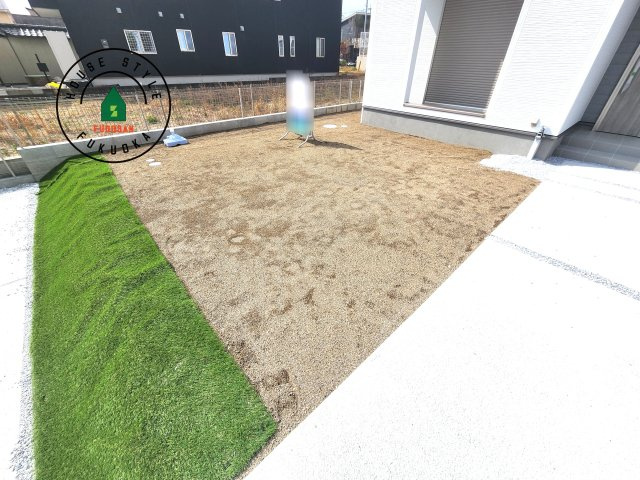 福津市西福間3丁目第1-1棟（1号棟）の庭|お庭で自由な時間を過ごせます。