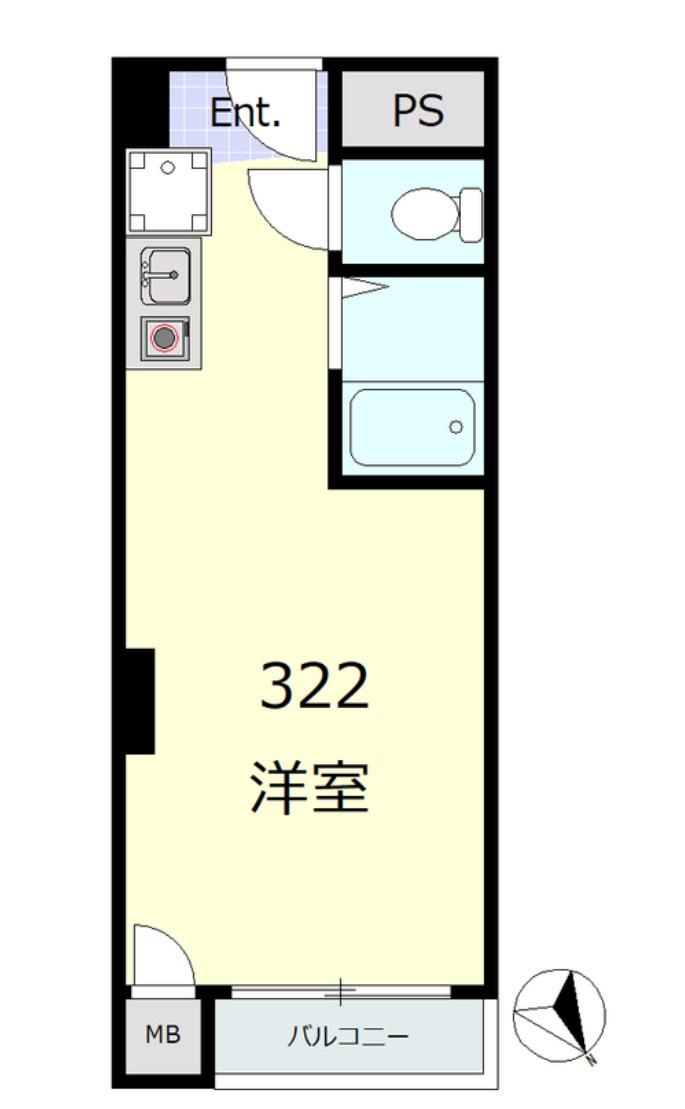 シャルマン築地明石町の間取り