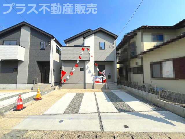 【外観】 | 福岡市西区石丸3丁目2期　2号棟（全2棟）【仲介手数料無料・0円】 | 完成イメージの外観パースです。