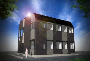 中野区若宮２丁目のアパートの外観パース