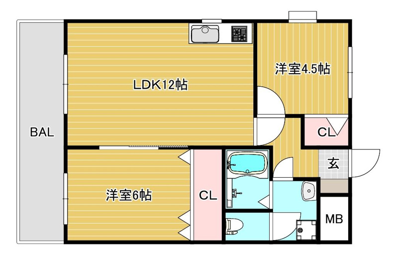 【間取り】 | ウイング藤崎☆仲介手数料無料☆