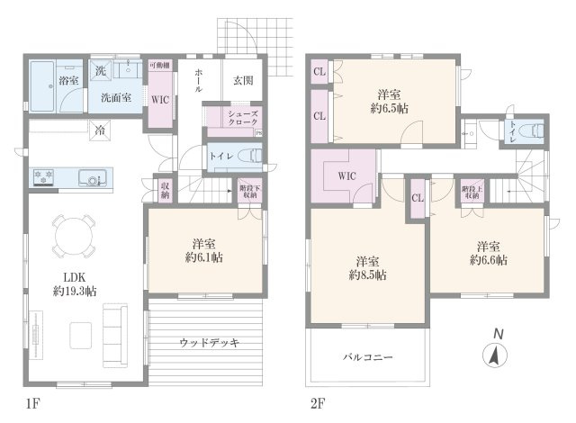 【参考プラン】 | 千早3丁目売地 | 建物面積：114.27㎡
参考価格：2,880万円（2,400万円からご提案可）