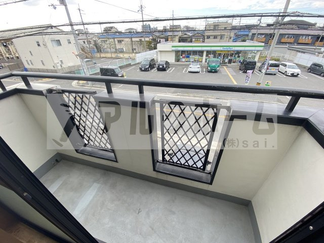 平野2丁目3LDKテラスハウスのバルコニー