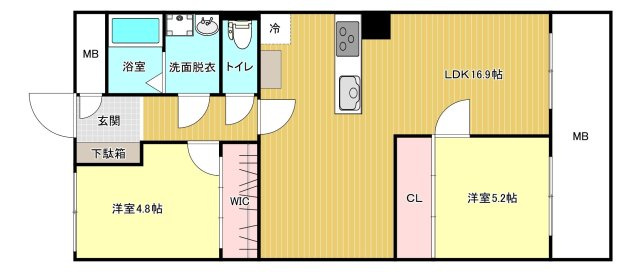【間取り】 | グリーンマンション野間☆仲介手数料無料☆