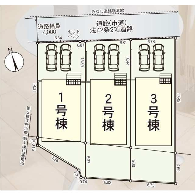 久留米市諏訪野町　新築戸建【3号棟】の区画図