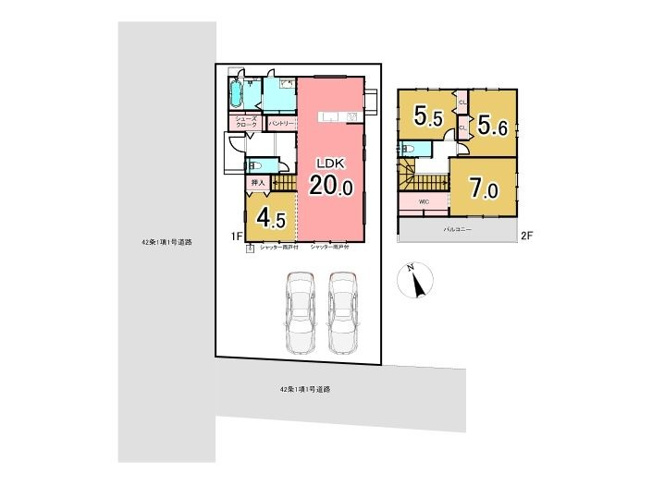 【間取り】 | 福津市津屋崎７丁目 | ゆとりある20帖のLDKに充実した収納で、大家族でも快適な4LDKです