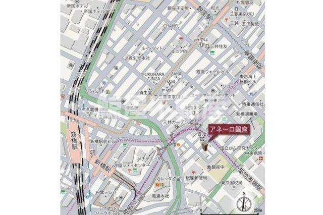 アネーロ銀座の地図