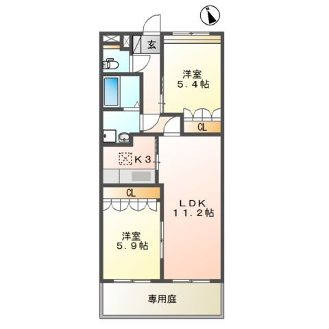 サンフォーレみのう壱番館の間取り