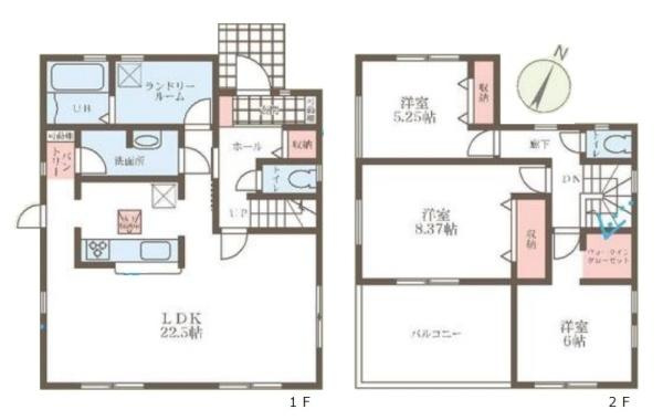 リーブルガーデン学園緑ケ丘 １号棟 ／新築一戸建の間取り
