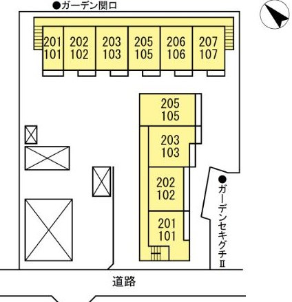 ガーデン関口の区画図