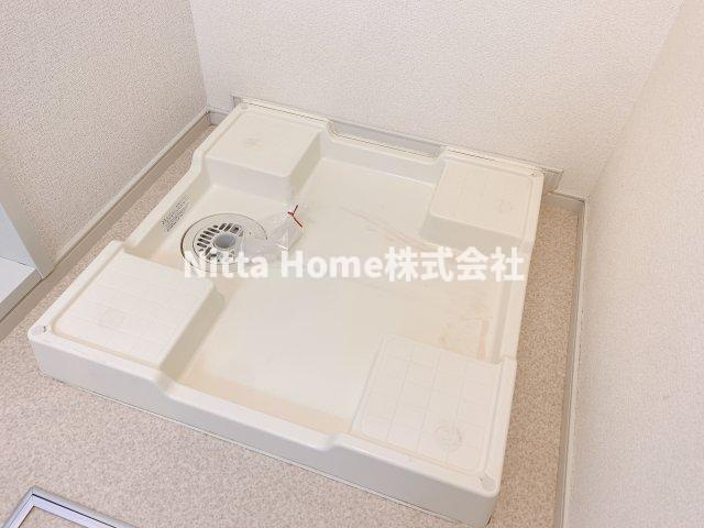 丹波篠山市北のアパートの洗面所|室内洗濯機置き場も完備◆