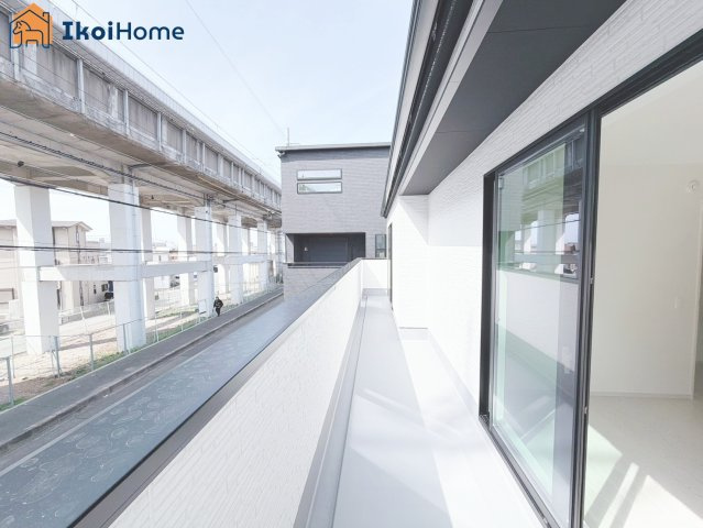 明石市魚住町西岡　全1棟　新築戸建のバルコニー|◆同社施工例◆陽当り良好のバルコニーです♪バルコニー屋根は８万円～設置可能です。