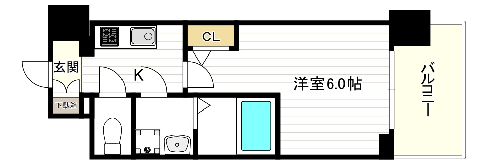 エスリードザ・グレア大阪の間取り