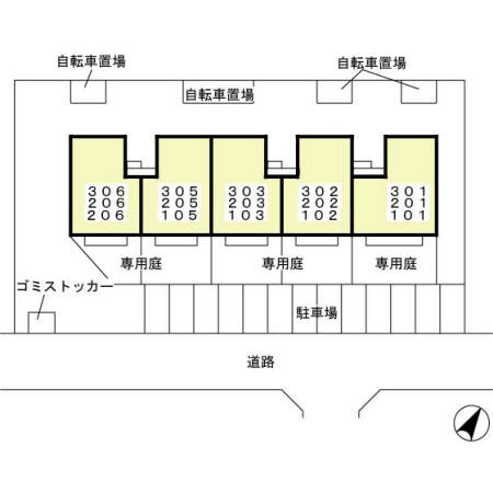 イン　クローバーの区画図