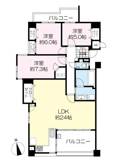 【間取り】 | アルフィーネ大橋Ⅱ
