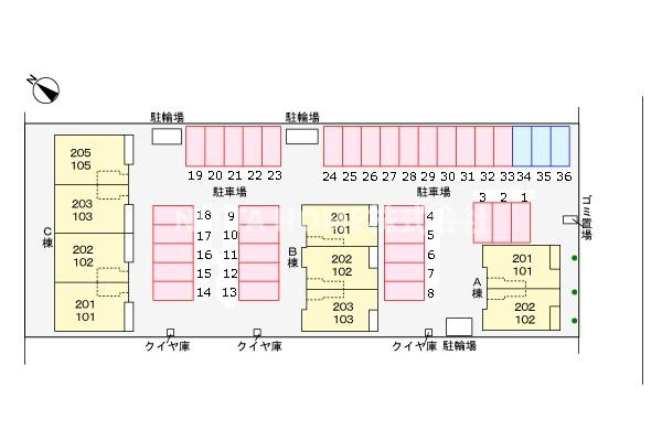 アンファミーユⅡの区画図