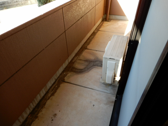 加古川市野口町古大内のアパートのバルコニー