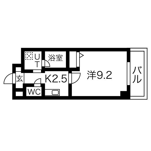 ノーブルコート　名古屋市賃貸　仲介手数料無料の間取り