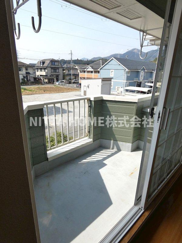 グリーンスクエアⅠのバルコニー|南西向きのバルコニー◎