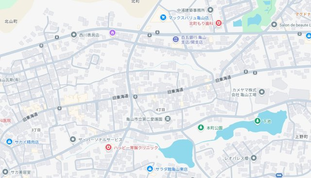 亀山市本町　第1期　新築一戸建ての地図