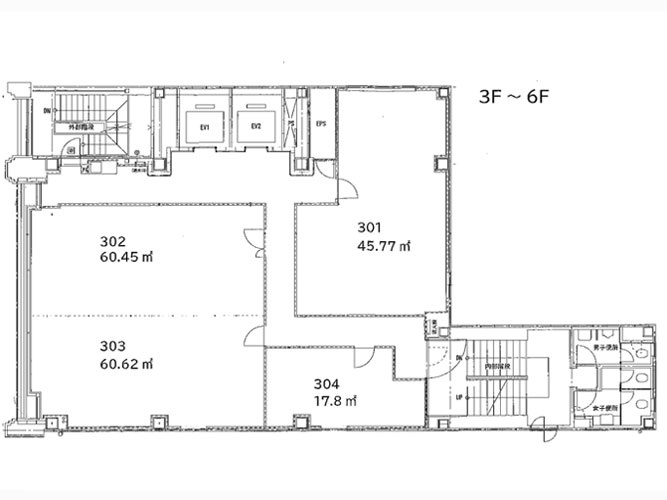サン・栄三丁目ビルの区画図