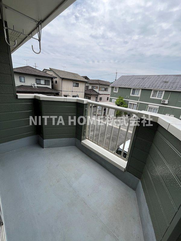 グリーンスクエアⅡのバルコニー|南西向きのバルコニー◎