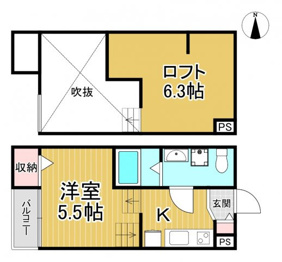 macaron mou 瓦宮の間取り