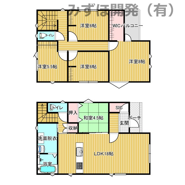 天童市老野森3-25-23　A棟の外観|外観イメージパース