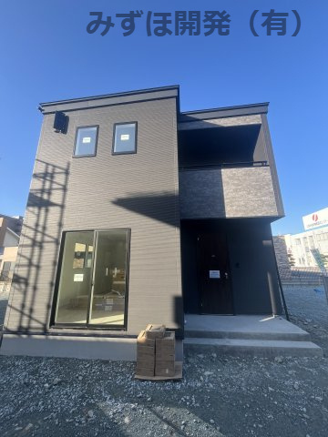 天童市老野森3-25-23　A棟の外観|11/24撮影
遣り方、始まりました！！