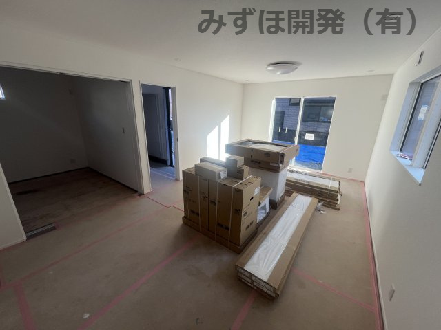 天童市老野森3-25-23　A棟の外観|11/24撮影
遣り方、始まりました！！